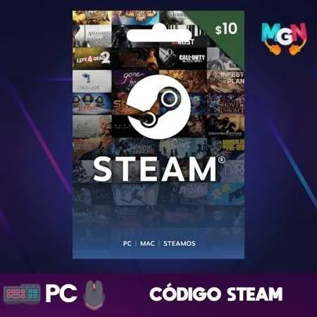 STEAM GIFT CARD 10 USD - CÓDIGO