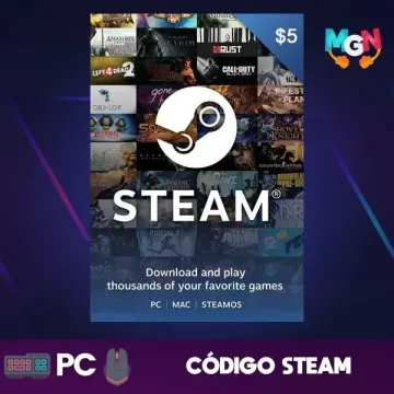 STEAM GIFT CARD 5 USD - CÓDIGO
