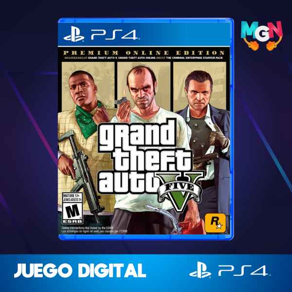 Gta V Premium Edition - Complete Edition - Playstation 4 : :  Videojuegos