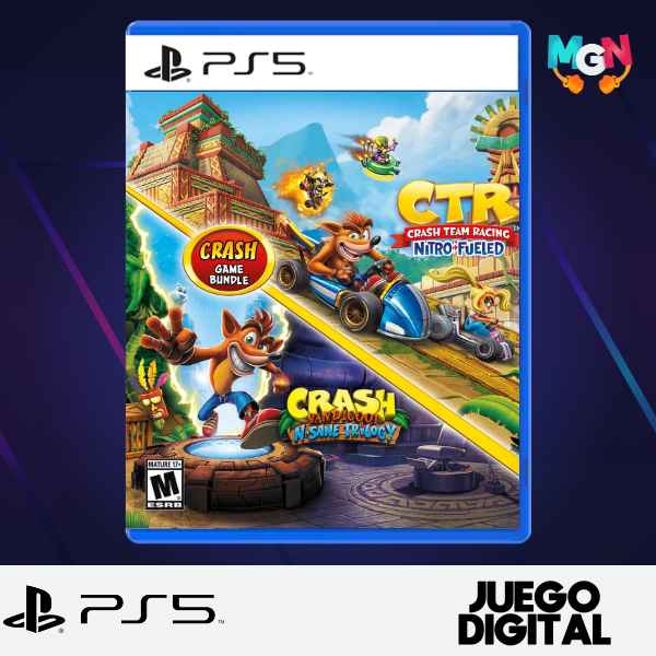 4 JUEGOS EN 1 CRASH COLLECTION PS5, Juegos Digitales Brasil